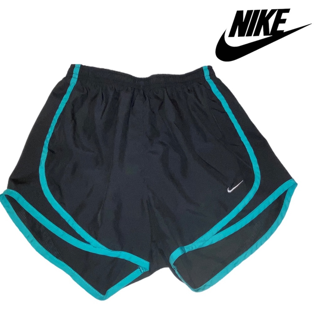 Nike black teal tempo drifit shorts xs athletic